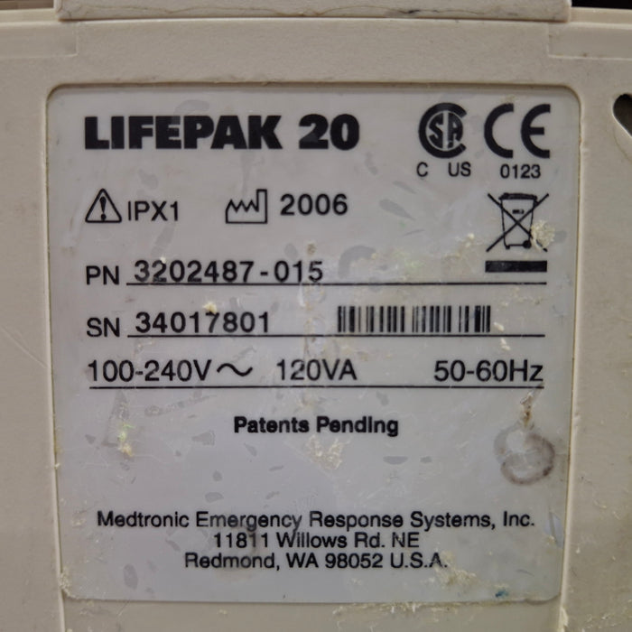Physio-Control Physio-Control LifePak 20 Defibrillator Defibrillators reLink Medical