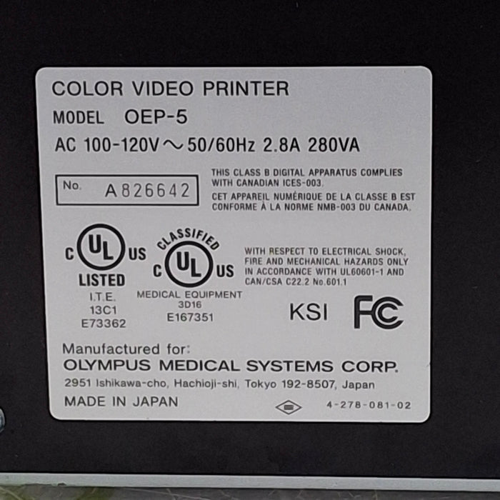 Olympus OEP-5 Color Video Printer
