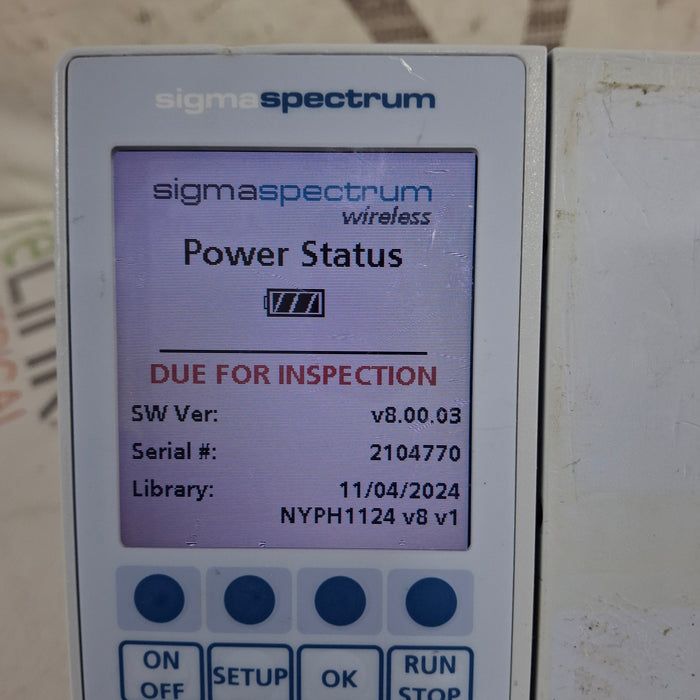 Baxter Sigma Spectrum 8.00.03 w/o Battery Infusion Pump