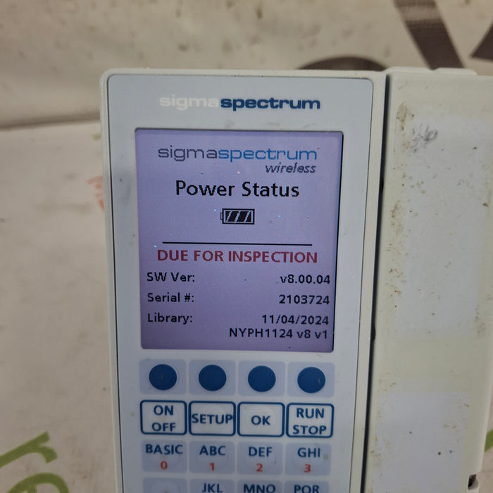 Baxter Sigma Spectrum 8.00.04 w/o Battery Infusion Pump