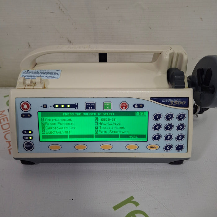 Smiths Medical Medfusion 3500 Syringe Infusion Pump