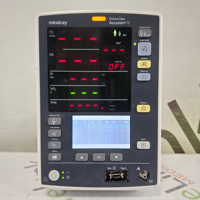 Mindray Datascope Accutorr V Vital Signs Monitor