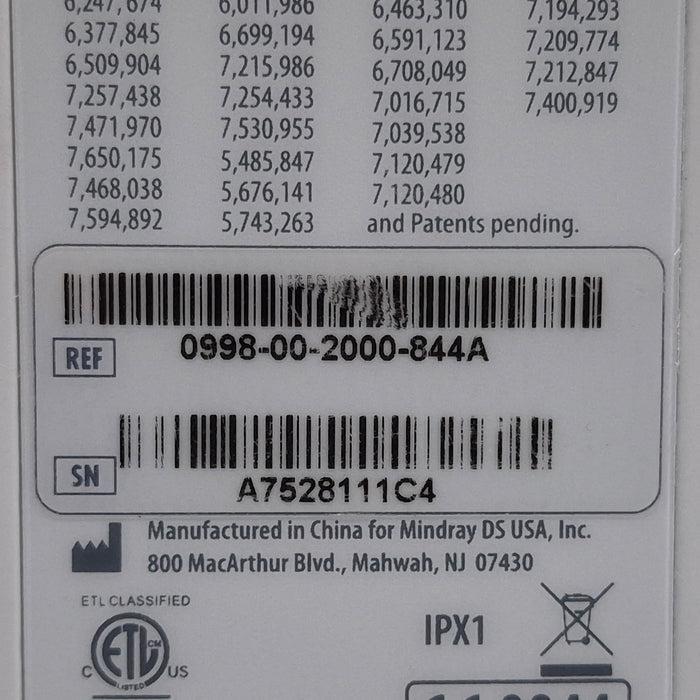 Mindray Datascope Accutorr V Vital Signs Monitor