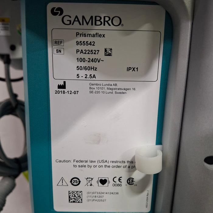 Gambro Gambro Prismaflex Dialysis Machine Dialysis reLink Medical