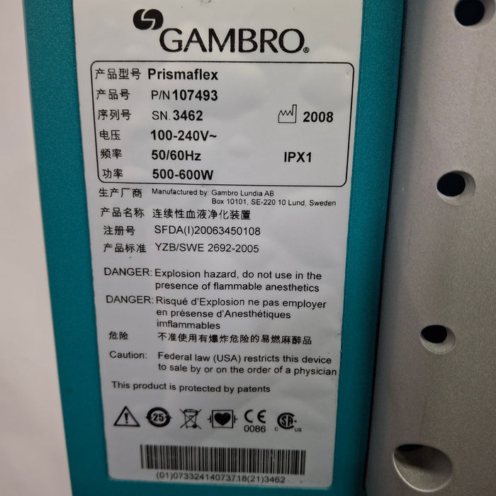 Gambro Gambro Prismaflex Dialysis Machine Dialysis reLink Medical
