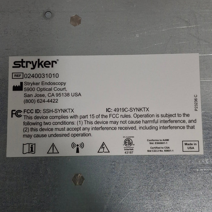 Stryker Stryker Wireless Transmitter Synk Wireless platform Surgical Equipment reLink Medical