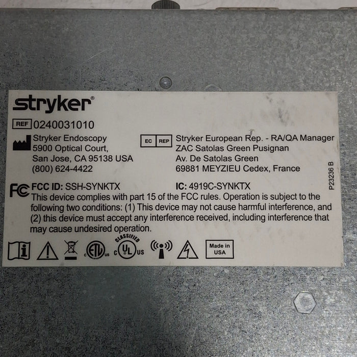 Stryker Stryker Wireless Transmitter Synk Wireless platform Surgical Equipment reLink Medical