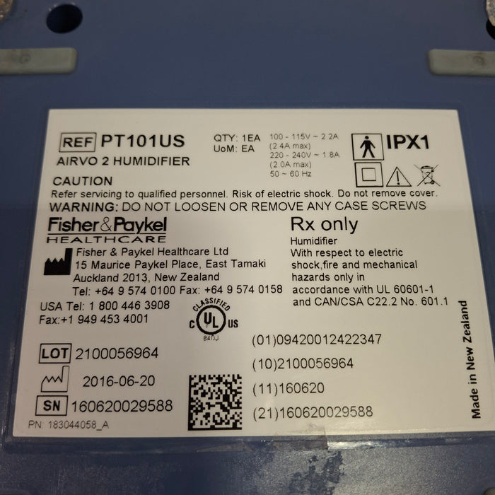 Fisher & Paykel Airvo 2 Humidified High Flow Therapy Unit