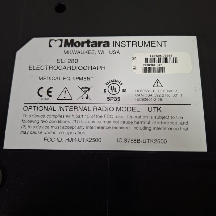 Mortara Mortara Eli 280 ECG Cardiology reLink Medical