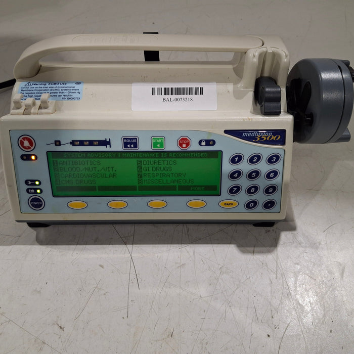 Smiths Medical Medfusion 3500 Version 4 Syringe Infusion Pump