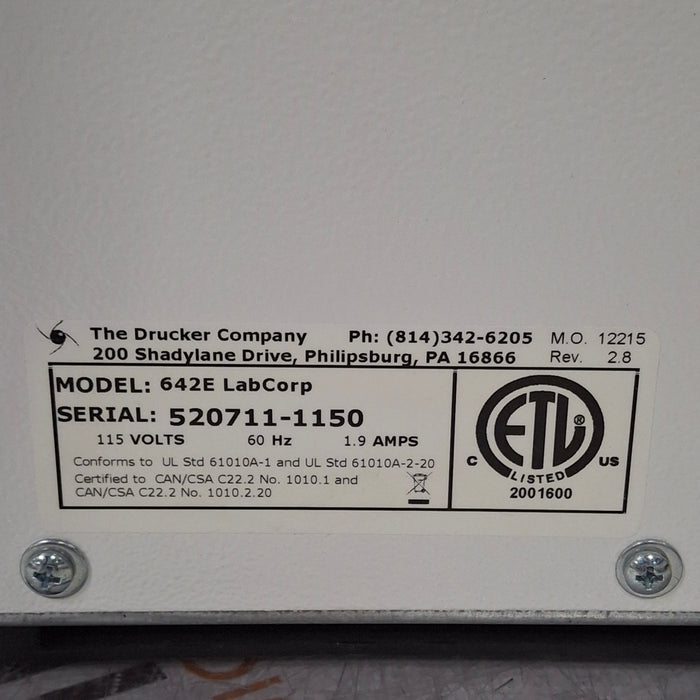 Drucker Diagnostics Horizon Mini E   642E Centrifuge