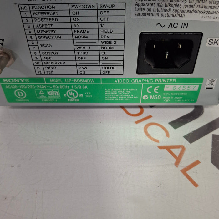 Sony Sony UP-895MDW Imager / Printer Ultrasound reLink Medical