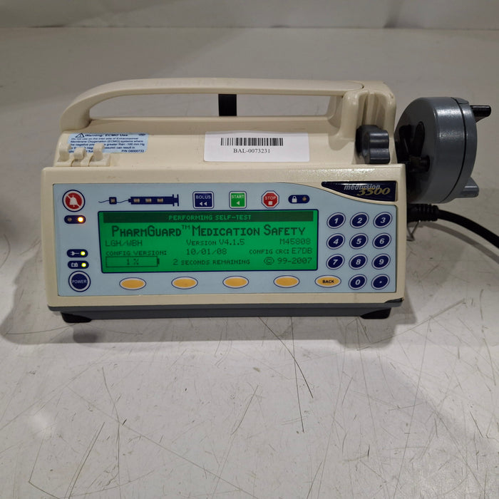Smiths Medical Medfusion 3500 Version 4 Syringe Infusion Pump