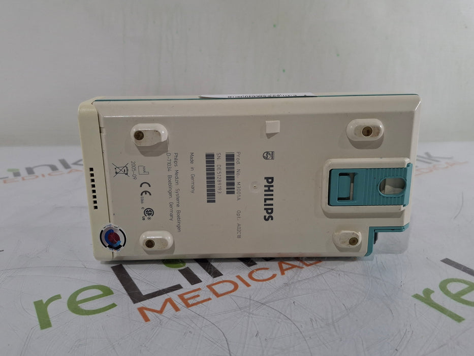 Philips Philips M3001A-A02C18 OxiMax SpO2, NIBP, 12 lead ECG, Temp, IBP MMS Module Patient Monitors reLink Medical