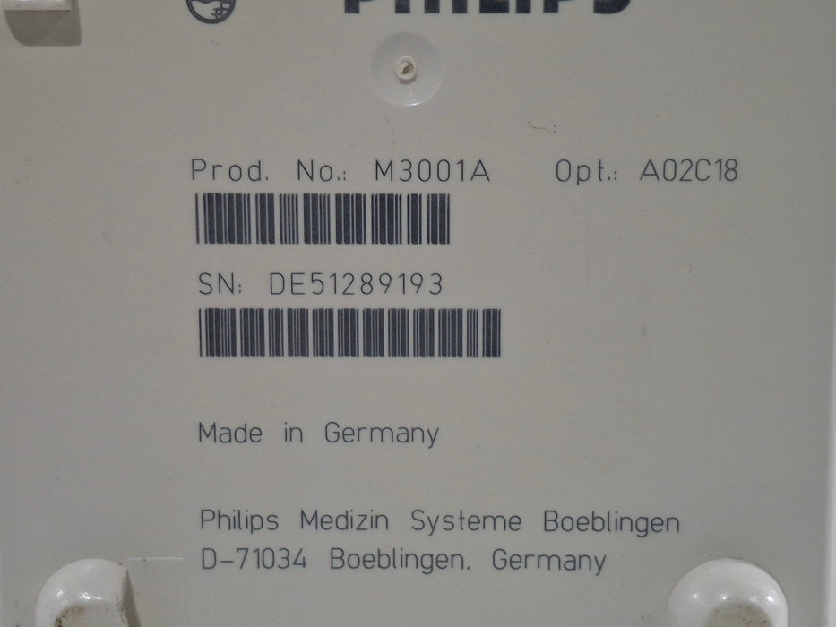 Philips Philips M3001A-A02C18 OxiMax SpO2, NIBP, 12 lead ECG, Temp, IBP MMS Module Patient Monitors reLink Medical