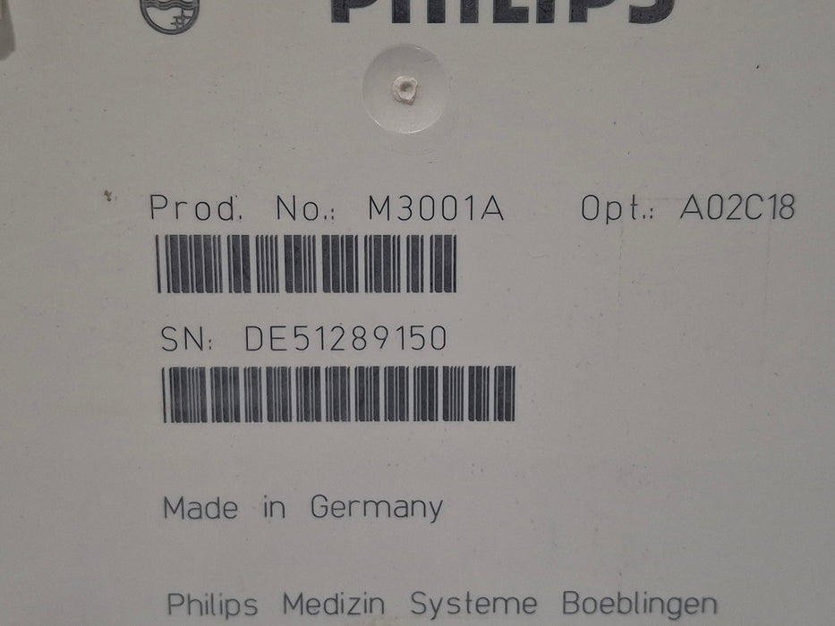 Philips Philips M3001A-A02C18 OxiMax SpO2, NIBP, 12 lead ECG, Temp, IBP MMS Module Patient Monitors reLink Medical