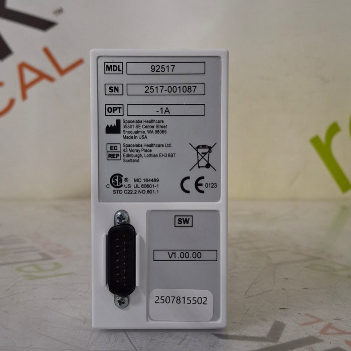 Spacelabs Healthcare Spacelabs Healthcare 92517 Opt 1A Capnography Module Patient Monitors reLink Medical