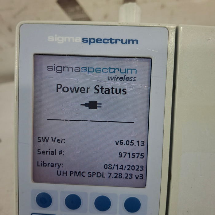 Baxter Baxter Sigma Spectrum 6.05.13 with B/G Battery Infusion Pump Infusion Pump reLink Medical