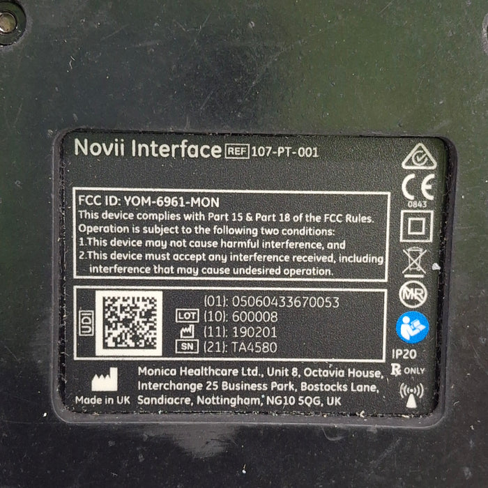 Monica Healthcare Limited 107-PT-001 Fetal Monitor