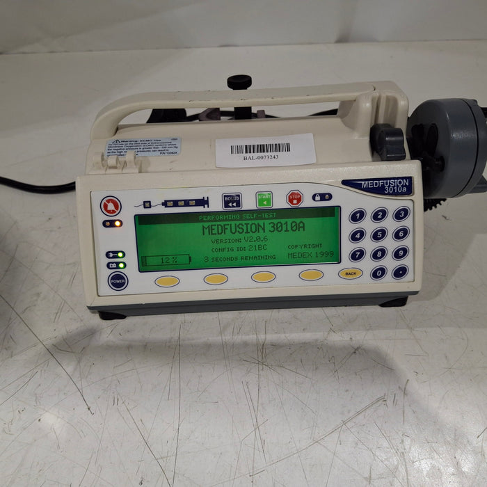 Smiths Medical Medfusion 3010a Syringe Infusion Pump