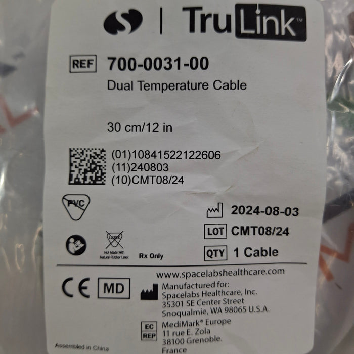 Spacelabs Healthcare Spacelabs Healthcare 700-0031-00 Dual Temperature Cable Patient Monitors reLink Medical