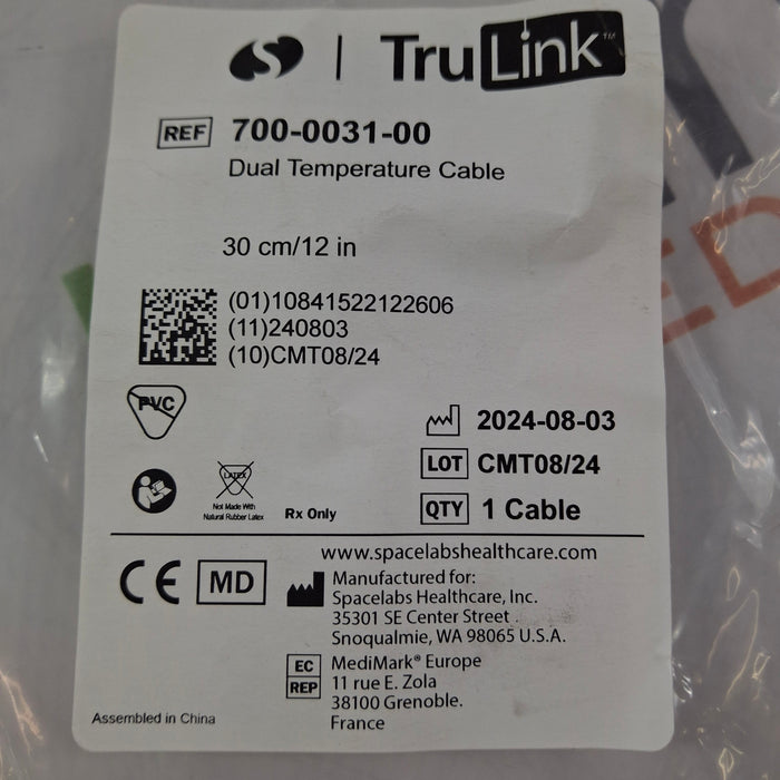 Spacelabs Healthcare Spacelabs Healthcare 700-0031-00 Dual Temperature Cable Patient Monitors reLink Medical