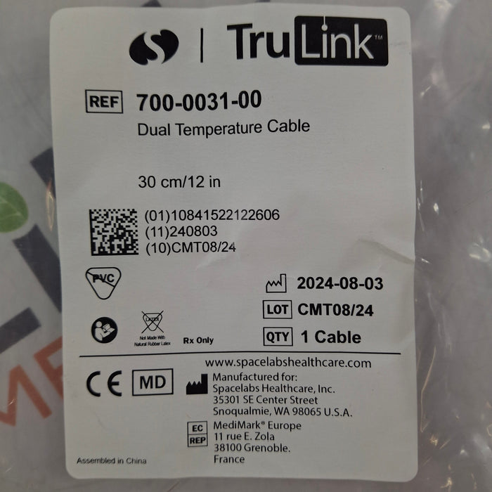 Spacelabs Healthcare 700-0031-00 Dual Temperature Cable