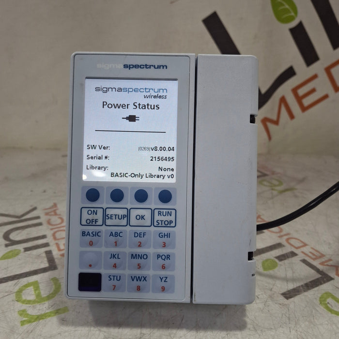 Baxter Sigma Spectrum 8.00.04 w/ B/G Battery Infusion Pump
