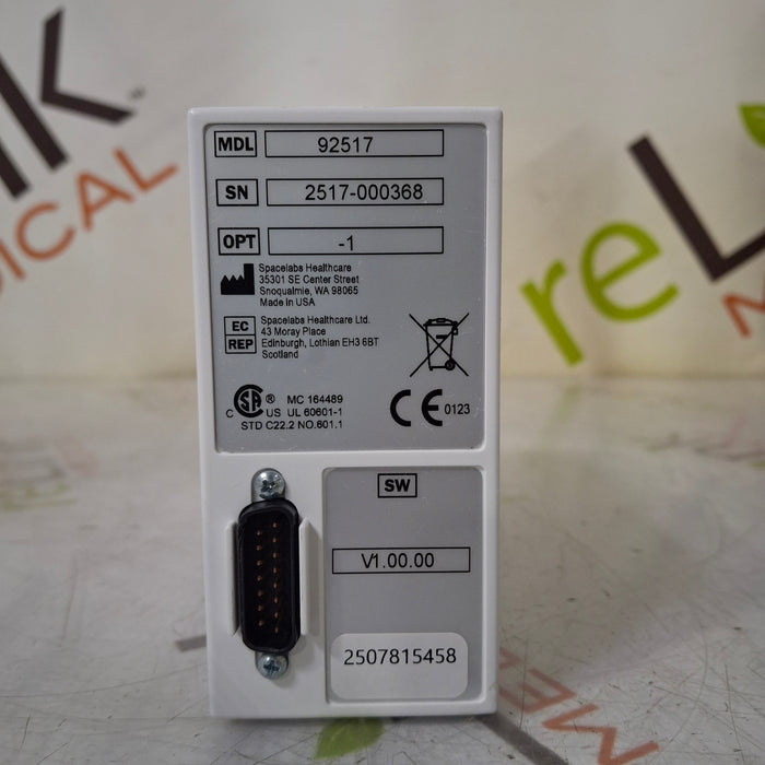 Spacelabs Healthcare Spacelabs Healthcare 92517 Opt 1A Capnography Module Patient Monitors reLink Medical