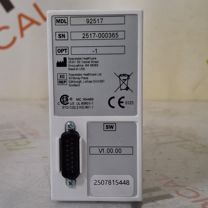 Spacelabs Healthcare 92517 Opt 1A Capnography Module