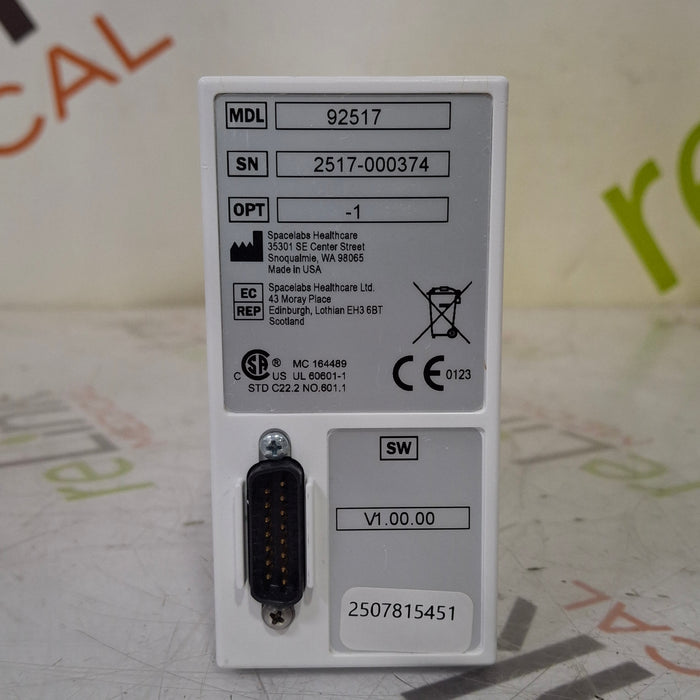 Spacelabs Healthcare Spacelabs Healthcare 92517 Opt 1A Capnography Module Patient Monitors reLink Medical