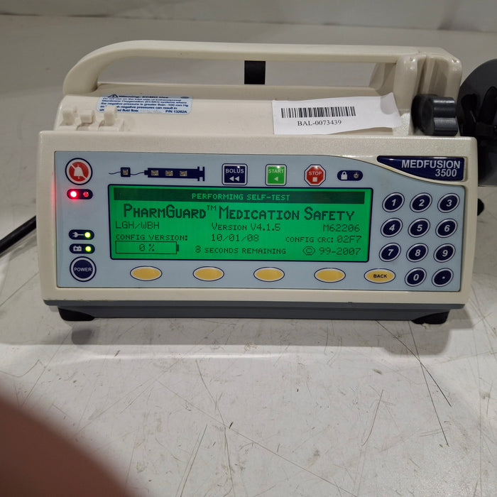 Smiths Medical Medfusion 3500 Version 4 Syringe Infusion Pump