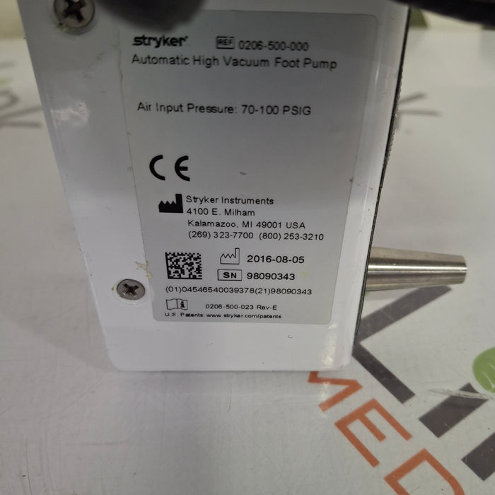 Stryker 0206-500-000 Foot Pump