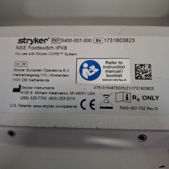 Stryker 5400-007-000 NSE Footswitch