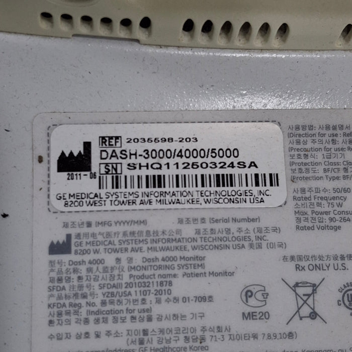 GE Healthcare GE Healthcare Dash 4000 - GE/Nellcor SpO2 Patient Monitor Patient Monitors reLink Medical