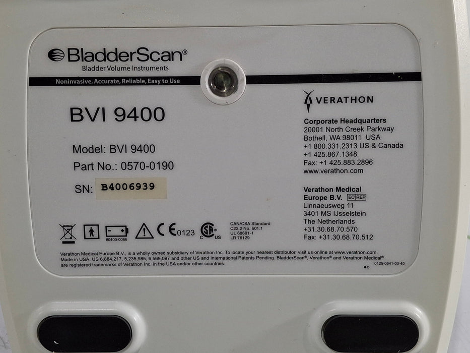 Verathon Medical, Inc Verathon Medical, Inc BVI 9400 Bladderscan Surgical Equipment reLink Medical