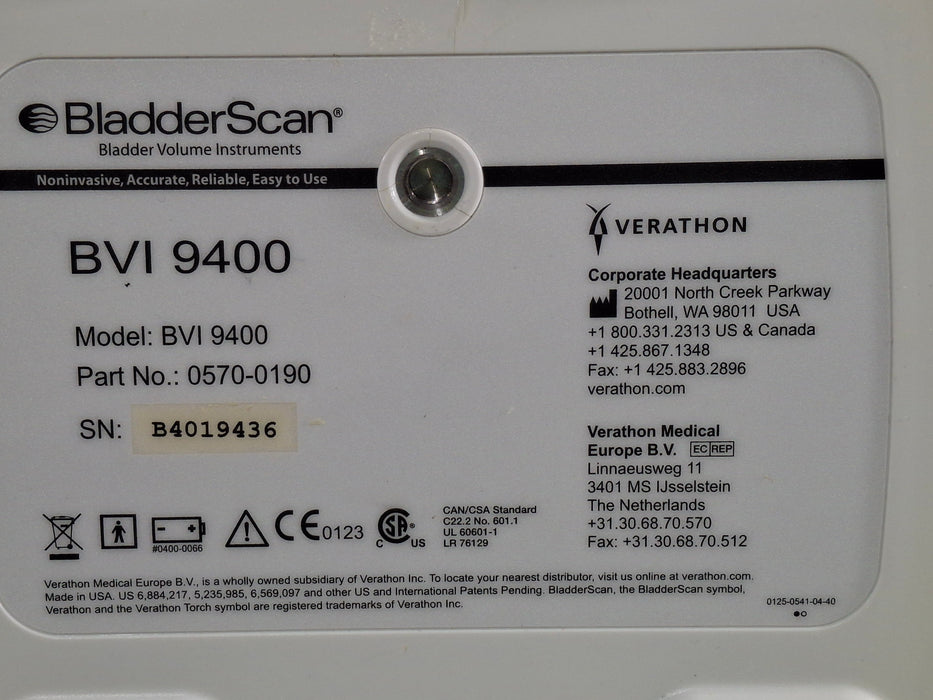 Verathon Medical, Inc Verathon Medical, Inc BVI 9400 Bladderscan Surgical Equipment reLink Medical