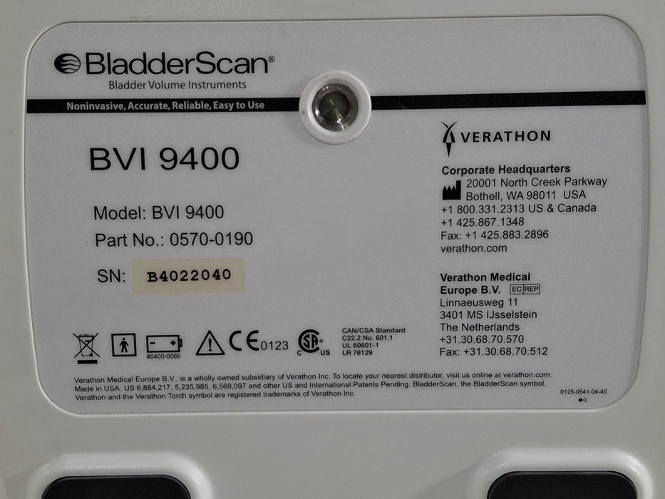 Verathon Medical, Inc Verathon Medical, Inc BVI 9400 Bladderscan Surgical Equipment reLink Medical