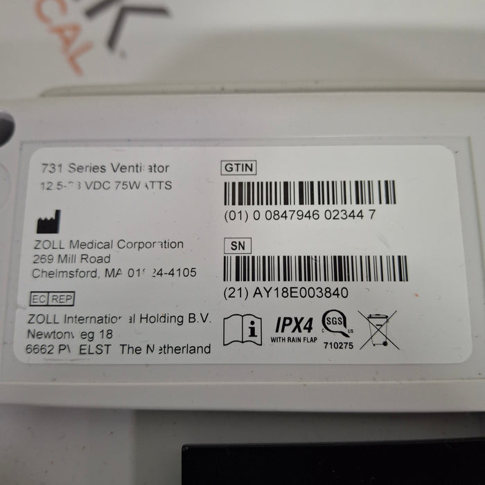 Zoll Eagle II MRI Ventilator