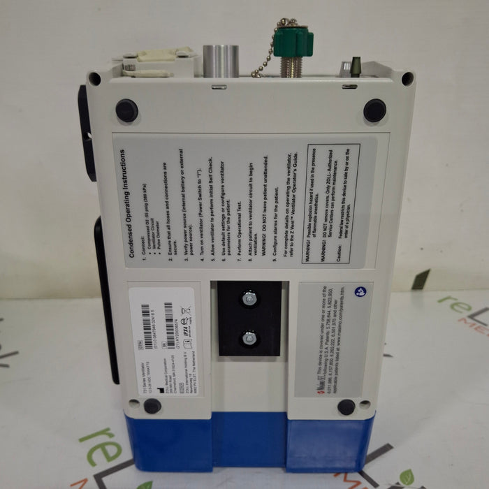Zoll Zoll Z Vent Transport Ventilator Respiratory reLink Medical