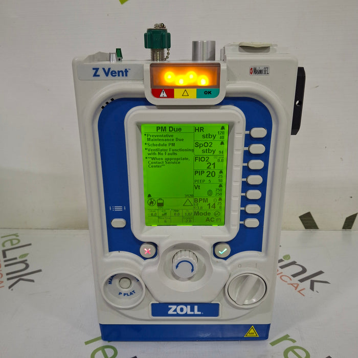 Zoll Zoll Z Vent Transport Ventilator Respiratory reLink Medical