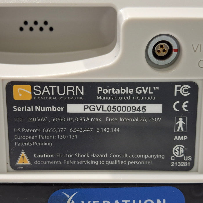Saturn Biomedical Systems Inc Saturn Biomedical Systems Inc Portable GVL Video Laryngoscope System Surgical Equipment reLink Medical