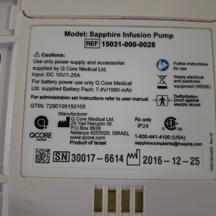 QCore Medical QCore Medical Sapphire Multi-Therapy Infusion Pump Infusion Pumps reLink Medical