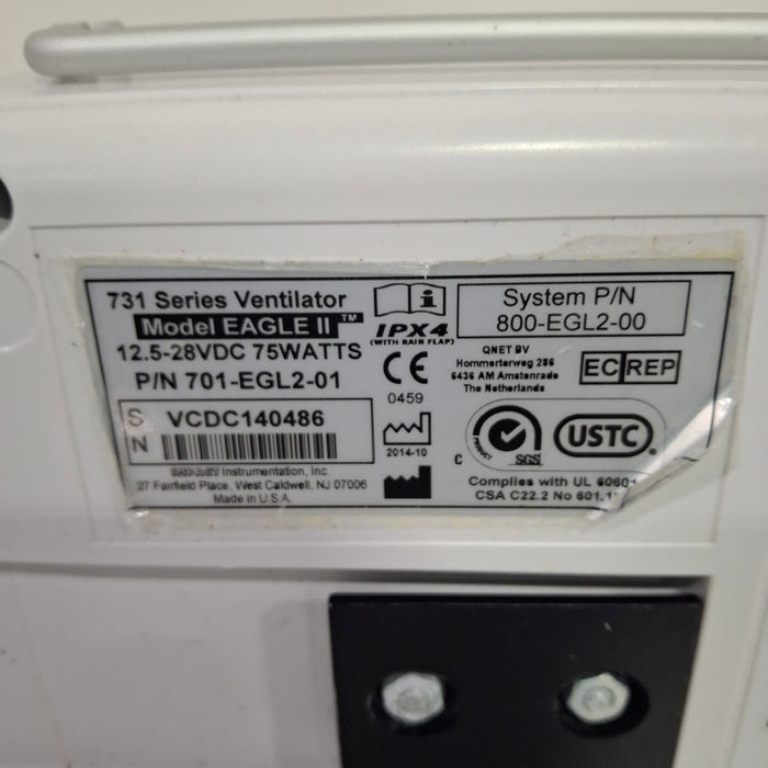 Zoll Zoll Eagle II MRI Ventilator Respiratory reLink Medical