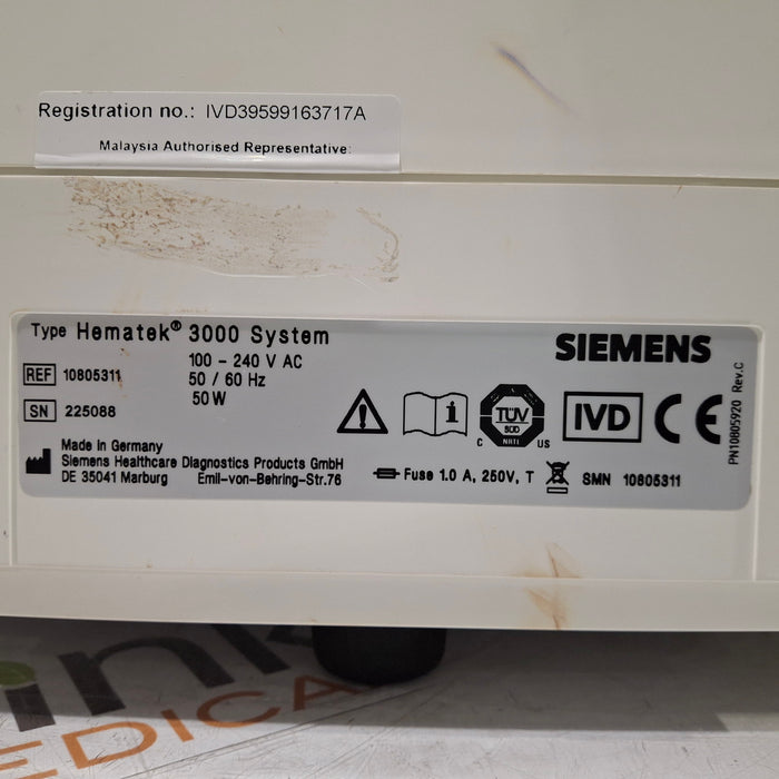 Siemens Hematek 3000 Slide Stainer