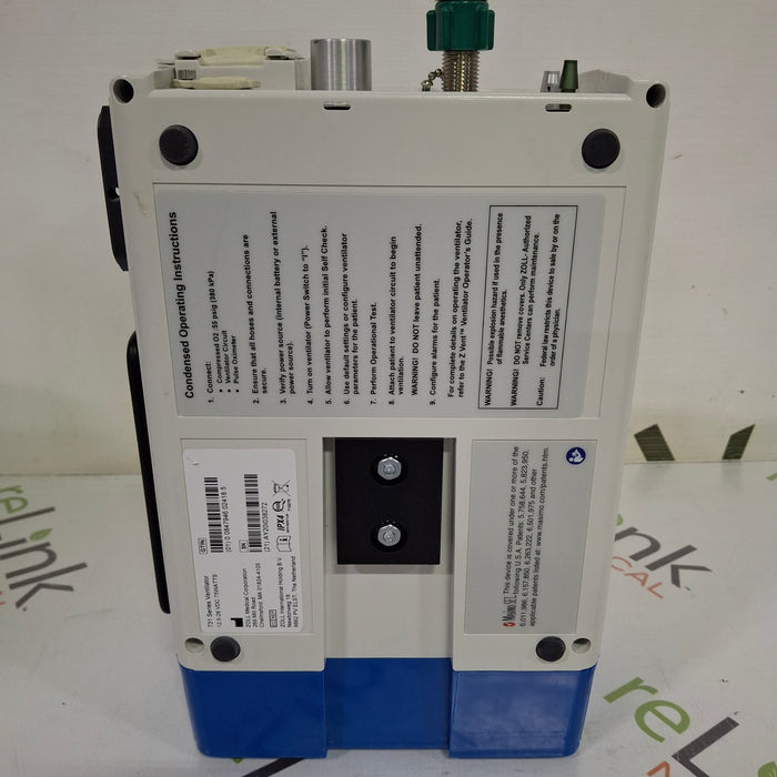 Zoll Zoll Z Vent Transport Ventilator Respiratory reLink Medical