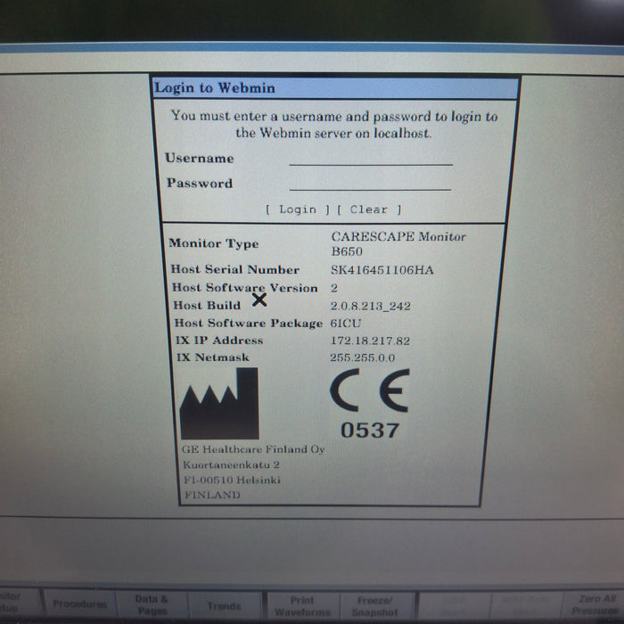 GE Healthcare GE Healthcare Carescape B650 Critical Care Patient Monitor Patient Monitors reLink Medical
