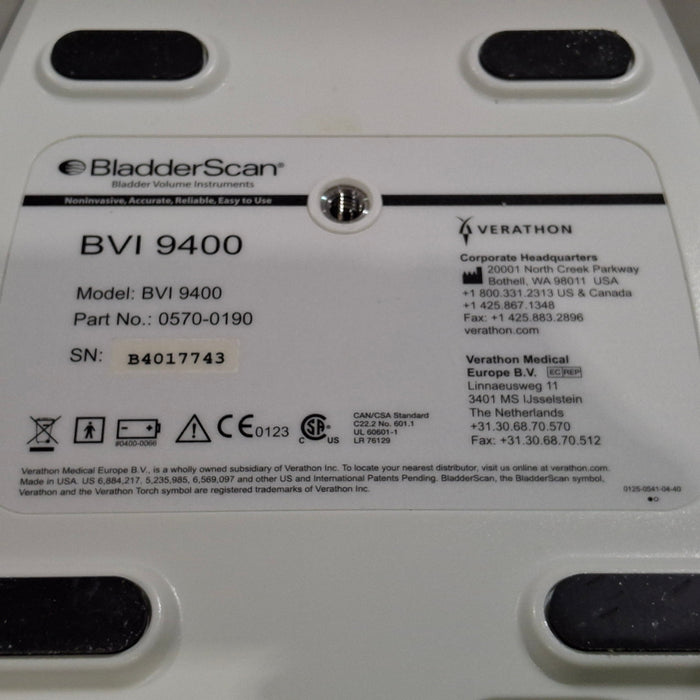 Verathon Medical, Inc BVI 9400 Bladderscan