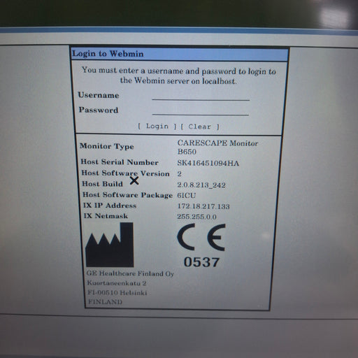 GE Healthcare GE Healthcare Carescape B650 Critical Care Patient Monitor Patient Monitors reLink Medical