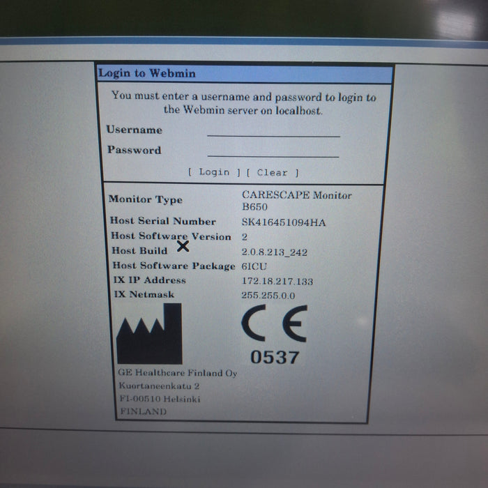 GE Healthcare GE Healthcare Carescape B650 Critical Care Patient Monitor Patient Monitors reLink Medical